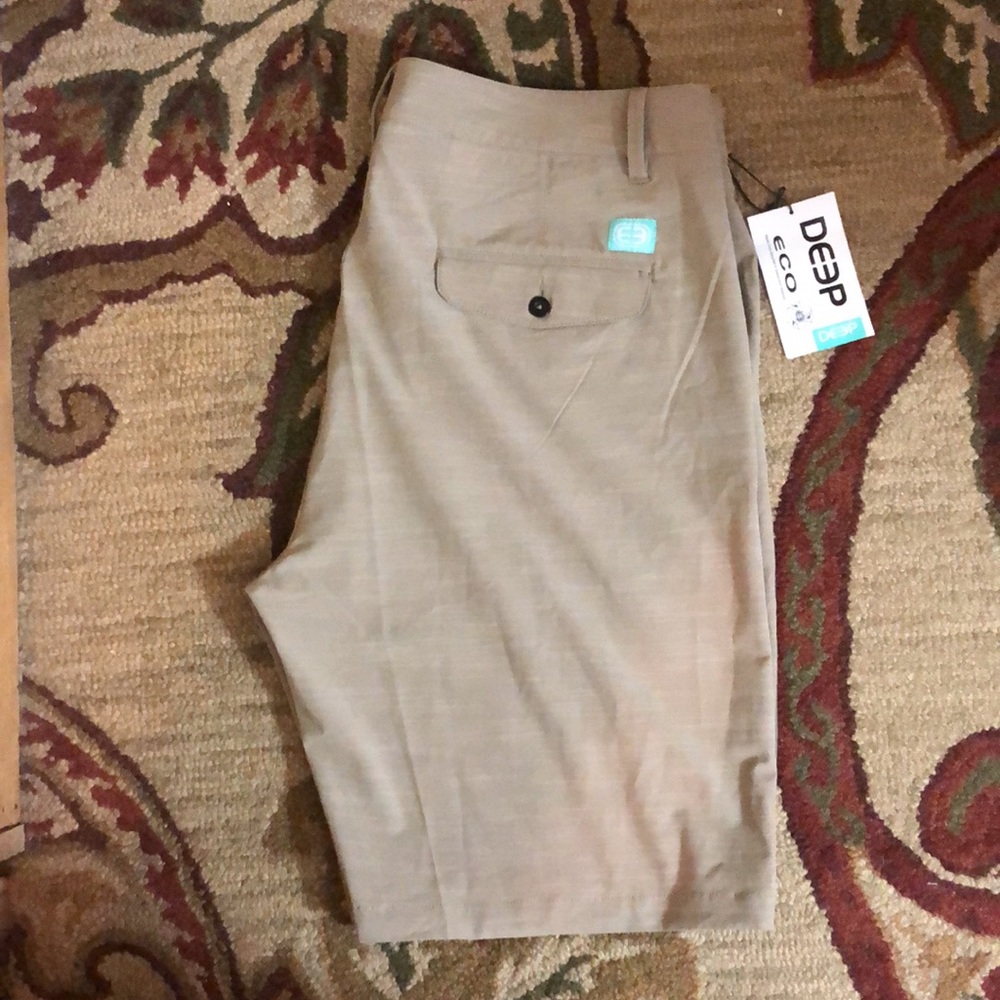 DEEP ECO Size 40W Flat Khakis Recycled Materials Sustainability QuickDry $68 NEW